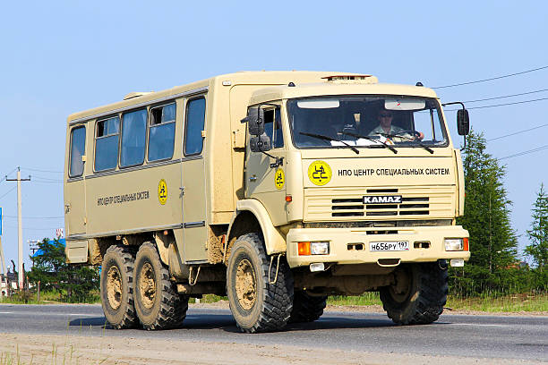 Kamaz 43114 Stock Photo - Download Image Now - Blue, Bright, Brown
