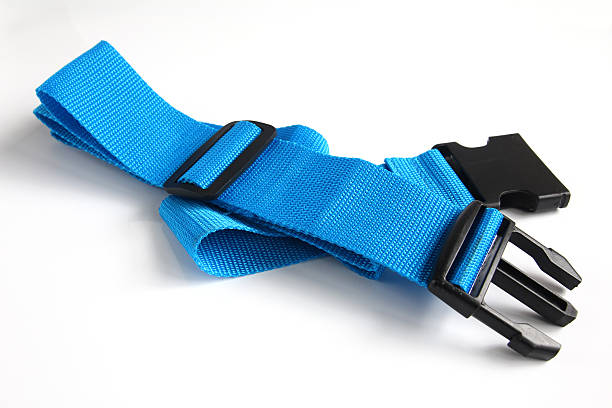 istock Blue traveler belt on white background 517842506