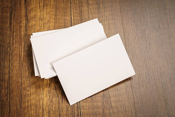 istock Business cards on wood table 517842704