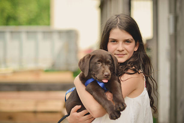 istock Girl holding puppy 517845682