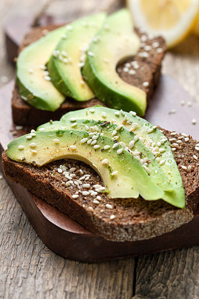 istock toast with slices of avocado and spices 517845800