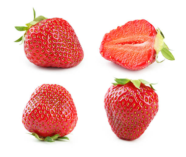 istock Collage of strawberries berry isolated on white 517846346