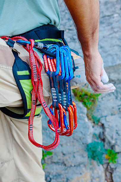 istock Climber with his equipment on belt is ready to make 517846590