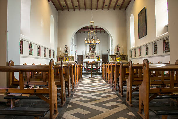 istock pews and inside church in holland 517847013