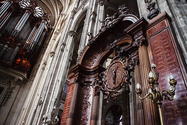 kościół saint eustache - église saint eustache zdjęcia i obrazy z banku zdjęć