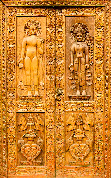 istock Carved wooden door 517847665