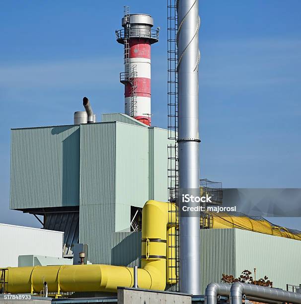 Power Plant Stock Photo - Download Image Now - Gas, Blue, Building Exterior