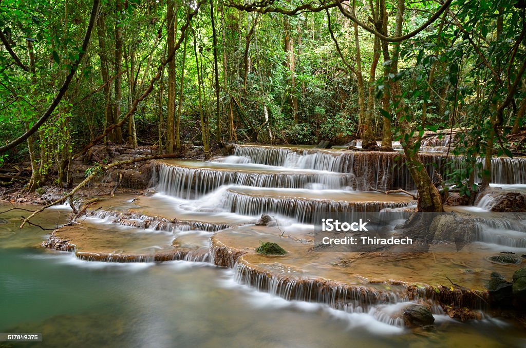 Huay Mae Khamin , Waterfall Huay Mae Khamin Waterfall is so beautiful in Thailand. It is Huay Mae Khamin National Park, Kanchanaburi Province, Thailand. Arranging Stock Photo