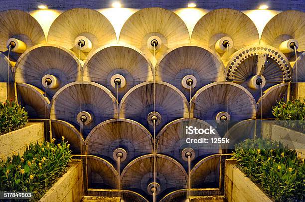 Cascade Fountain In Yerevan Armenia Stock Photo - Download Image Now - Yerevan, Waterfall, Night