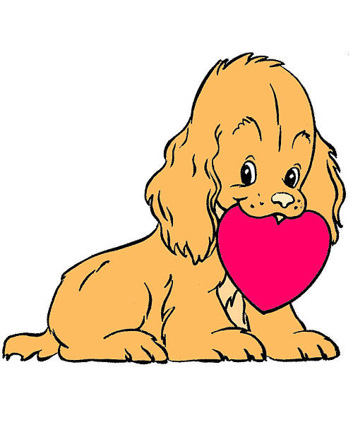 istock Cute lovely golden fluffy labrador, dog hold a red heart 517849886