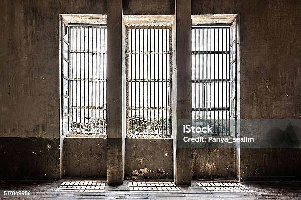 Old Window Industrial Interior Stock Photo - Download Image Now - Backgrounds, Building Exterior, Indoors