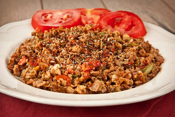 istock Turkish Kokorec - lamb intestine food portion 517849979