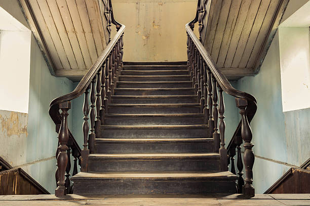 vintage-stepper - vehicle interior staircase residential structure indoors stock-fotos und bilder