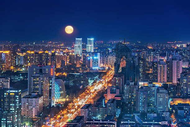 городской пейзаж, пекин, китай - пекин стоковые фото и изображения