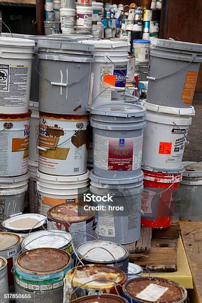 Paint Dumpster Stock Photo - Download Image Now - Paint, Recycling, Toxic Waste