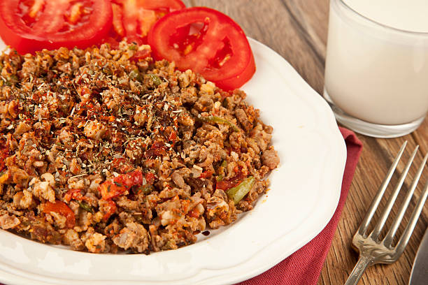 istock Turkish Kokorec - lamb intestine food portion 517851401