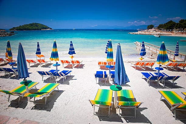 istock Beautiful beach in Ksamil, Albania. 517851479