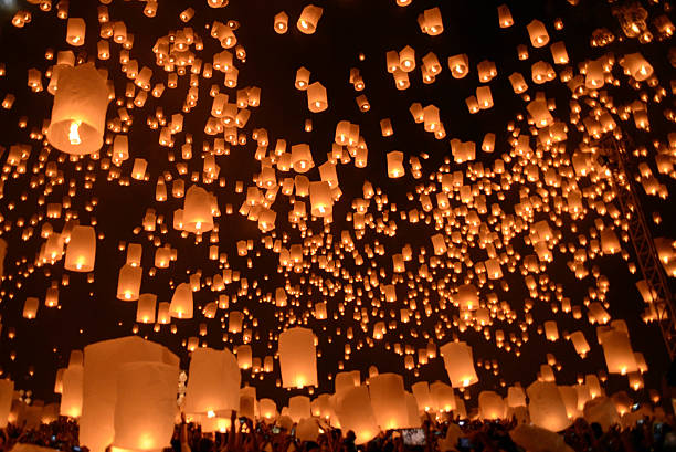 istock Yi Peng Firework Festival in Chiangmai Thailand 517851649