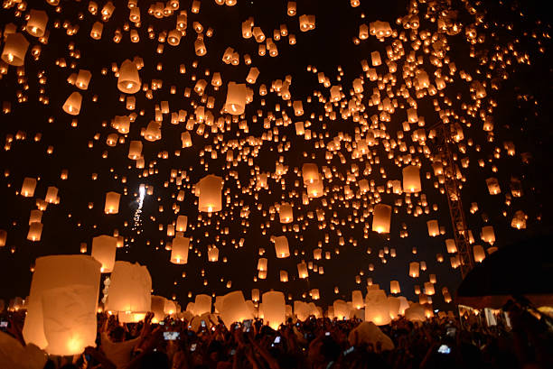 istock Yi Peng Firework Festival in Chiangmai Thailand 517851653