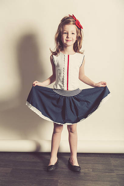 istock Cute little girl in the studio 517853022