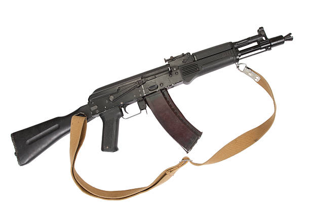 istock russian kalashnikov AK assault rifle on white 517854301