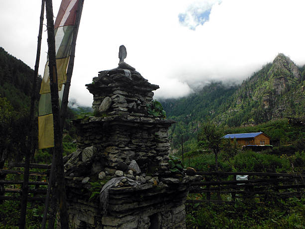 istock Stupa in a Himalayan Village during Monsoon 517854363