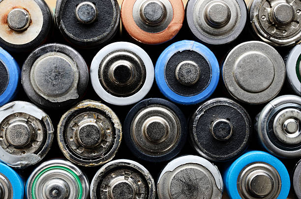istock lot of old used batteries 517863488