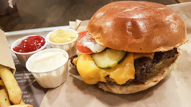 Gourmet Burger stock photo