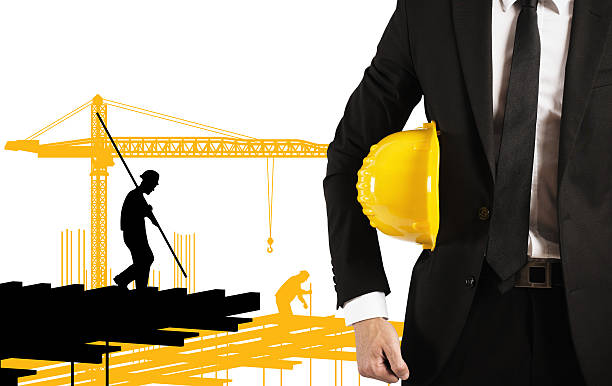 istock 2D construction team holding a helmet human close-up Dress 517869764