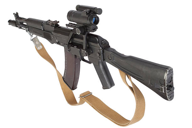 istock kalashnikov rifle with optic sight on white 517869929