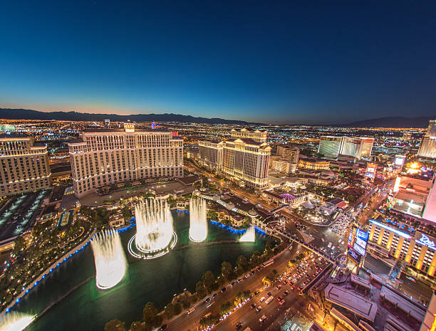 ラスベガスストリップ - las vegas metropolitan area skyline cityscape the las vegas strip ストックフォトと画像