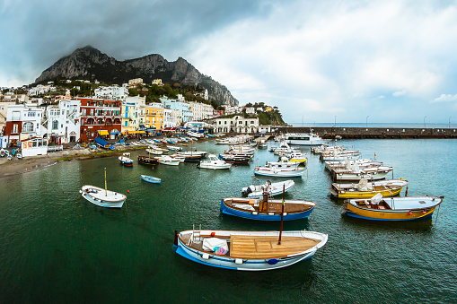 Boats in the Capri Bay