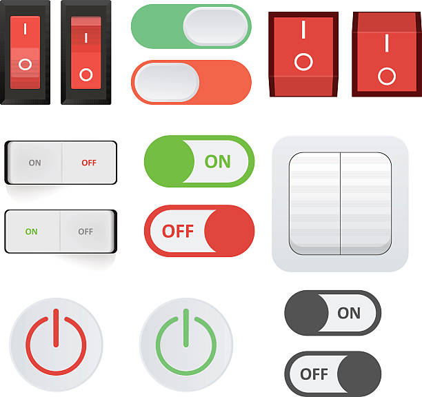 ilustrações de stock, clip art, desenhos animados e ícones de interruptor de corrente - switch