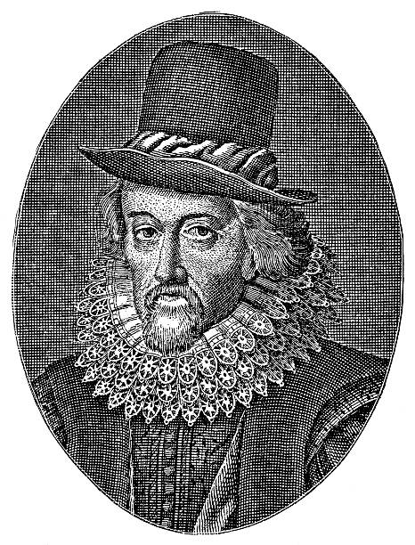 Francis Bacon - English Philosopher Engraving from 1894 showing Francis Bacon, English Philosopher and Statesman who lived from 1561 until 1626. francis bacon stock illustrations