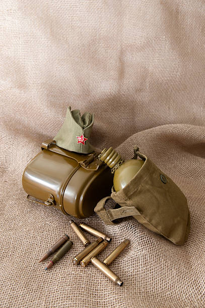 istock Army still life on the background fabric. 517875550