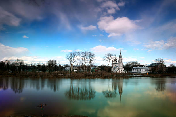 stone chapel, orthodox church, Russia