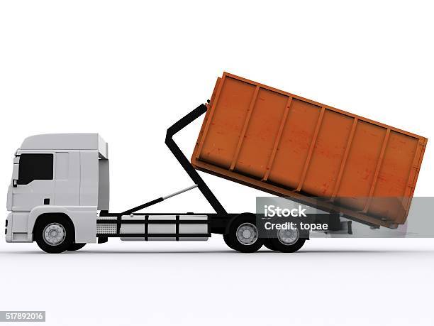 Dumpster Container Stock Photo - Download Image Now - Industrial Garbage Bin, Truck, Cut Out