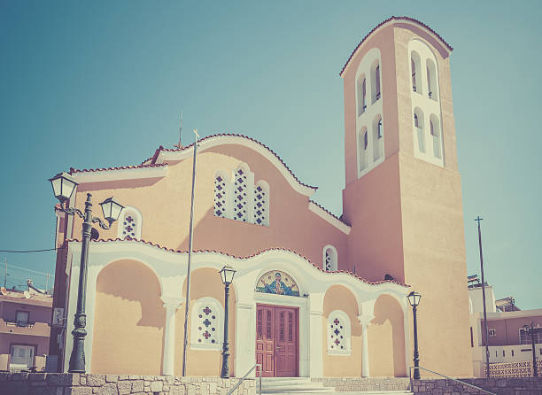 Kos, Greece - September 25, 2015: Greek orthodox church on Mediterranean Kos island in Kefalos village
