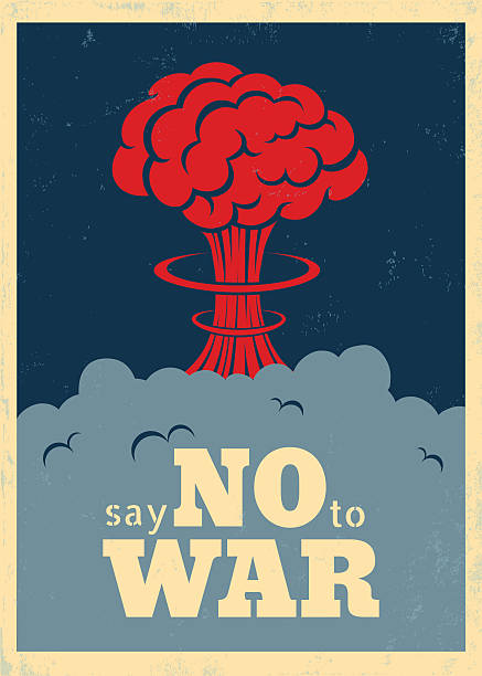 скажи нет войны - cloud mushroom fungus cartoon stock illustrations