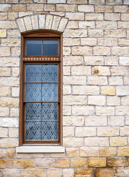 istock Old rock church window 517894388