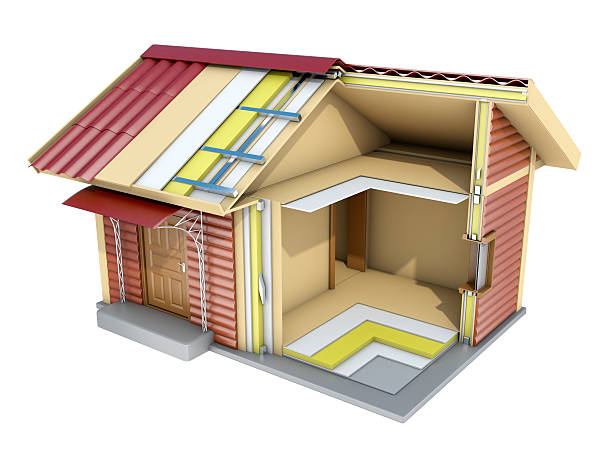 istock The small frame house in cut. 3d illustration 517900274