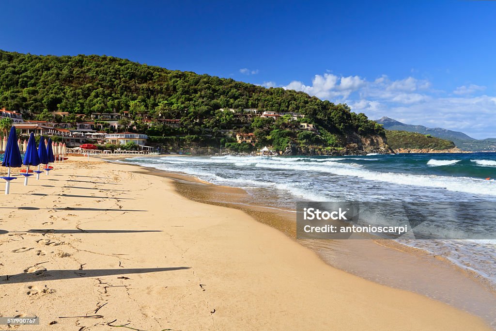 Elba Island - La Biodola beach La Biodola, a famous sandy beach in the Isle of Elba, Italy Bay of Water Stock Photo