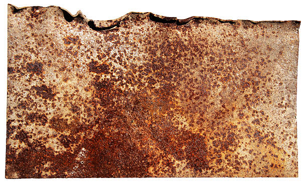 istock Metal rusty plate with curved edges 517901052