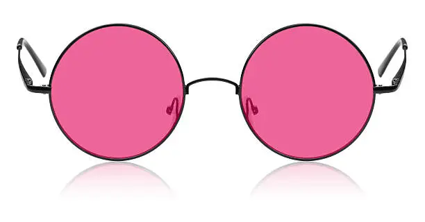 Photo of Round hippy glasses with pink lens