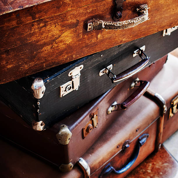 istock Old Vintage Handles and Locks on Trunks 517901187