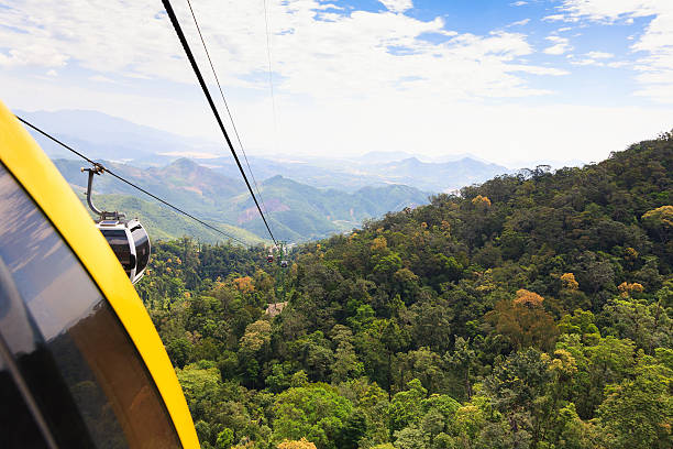 istock Nice mountainous landscape viewed from a cable car, DaNang 517901641