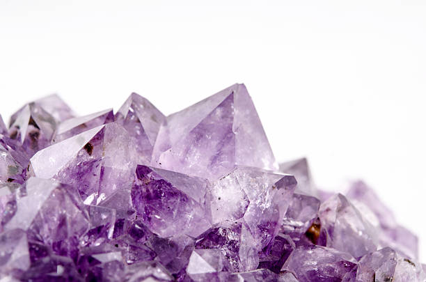 ametyst kryształ - amethyst crystal gem nature zdjęcia i obrazy z banku zdjęć