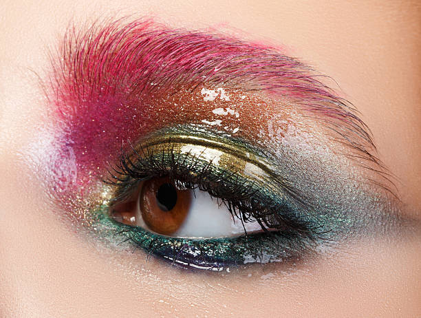 istock Modern fashion liquid latex creative eye makeup 517902011