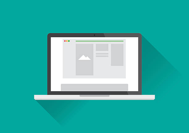 bildbanksillustrationer, clip art samt tecknat material och ikoner med laptop computer - bärbar dator