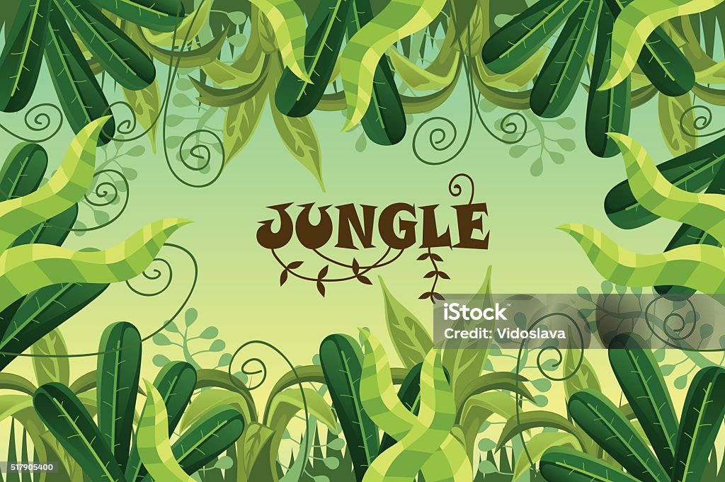jungle forest landscape jungle forest landscape. vector illustration Backgrounds stock vector